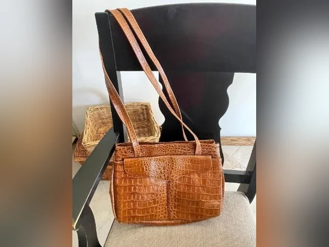 Superbe Sac à main en cuir de crocodile