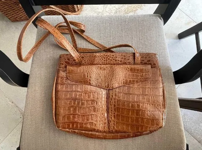 Superbe Sac à main en cuir de crocodile thumbnail 2