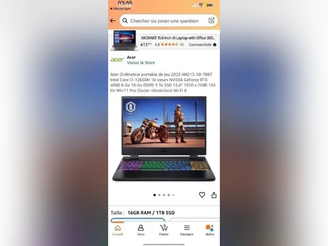 Laptop gaming Acer nitro 5