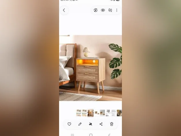 Table de chevet en bois (chêne) thumbnail 5