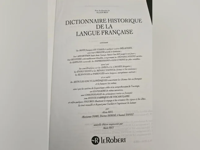 Dictionnaire Historique de la langue française /Alain Rey & Le robert thumbnail 2