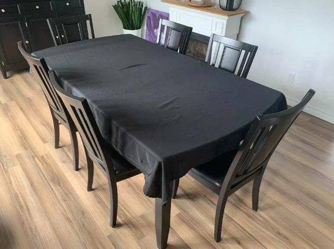 Ensemble Salle à Manger - Table Extensible 78" + 6 Chaises en Bois