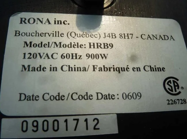 Ventilateur chauffant modèle HRB9 Rona thumbnail 2