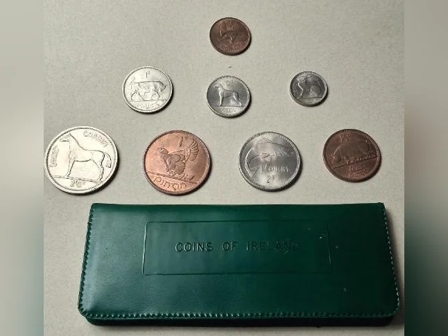 Vintage 1964 Coins of Ireland Set (8) except one of 1959 thumbnail 4
