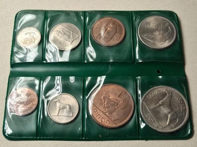 Vintage 1964 Coins of Ireland Set (8) except one of 1959 thumbnail 5
