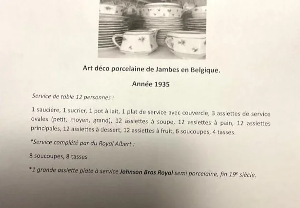 Vaisselle porcelaine belge vintage thumbnail 2