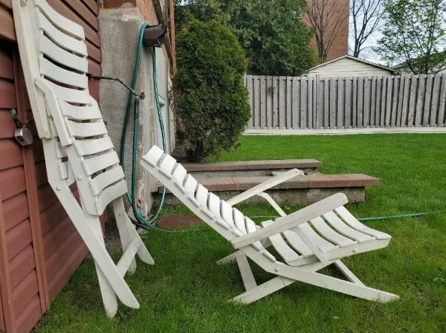 Fabriqué en Belgique __ Chaise extérieur de patio en vrai résine thumbnail 3