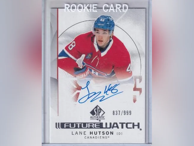 2024-25 UPPER DECK SP AUTHENTIC FUTURE WATCH AUTO # 139 LANE HUTSON CANADIENS 387/999