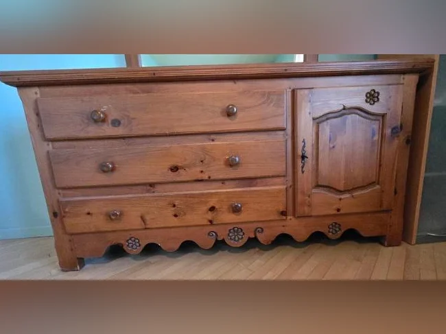 Commode triple en pin thumbnail 3