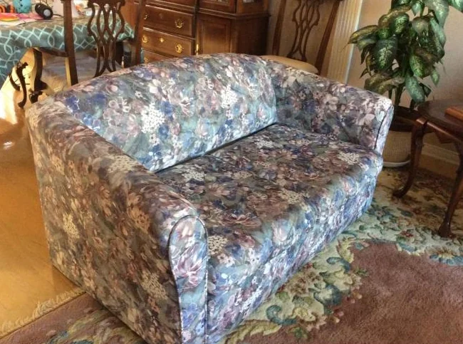DIVAN LIT STYLE FLI FLOP 56 PAR 28 PAR 30 POUCE  MAUVE