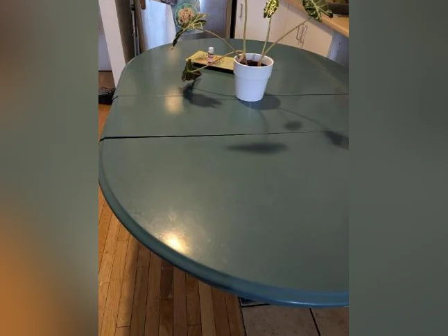 TABLE avec rallonge au centre............80 $             doit partir aujourdhui thumbnail 2
