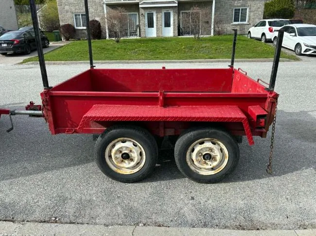 Remorque tandem double roues 4'x6' avec rampes