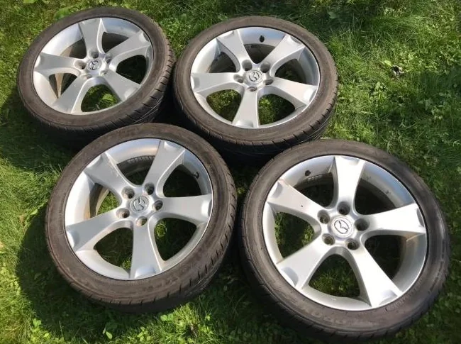4x Mazda 17” mags 5x114.3 + Toyo Proxes 215/45R17 All season thumbnail 4