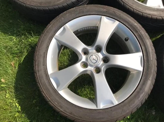 4x Mazda 17” mags 5x114.3 + Toyo Proxes 215/45R17 All season thumbnail 7
