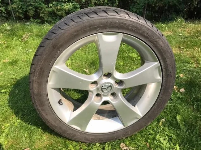 4x Mazda 17” mags 5x114.3 + Toyo Proxes 215/45R17 All season thumbnail 3