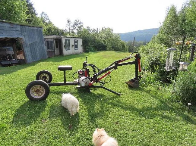 mini excavatrice sur roues, mini pépine artisanal thumbnail 5