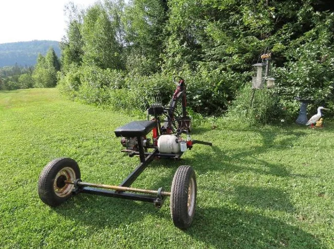 mini excavatrice sur roues, mini pépine artisanal thumbnail 4