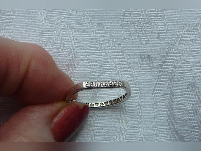 BAGUE " PANDORA " en Argent 925. sertie de Zircons ( 9 ) thumbnail 2
