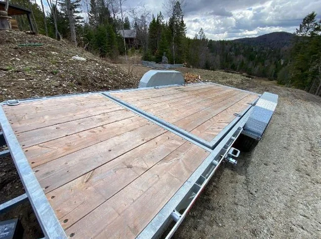 2024 REMORQUE PLATEFORME TILT GRAVITÉ 20' (16'+4'  )2×7000 lbs galvanisé K-Trail thumbnail 6