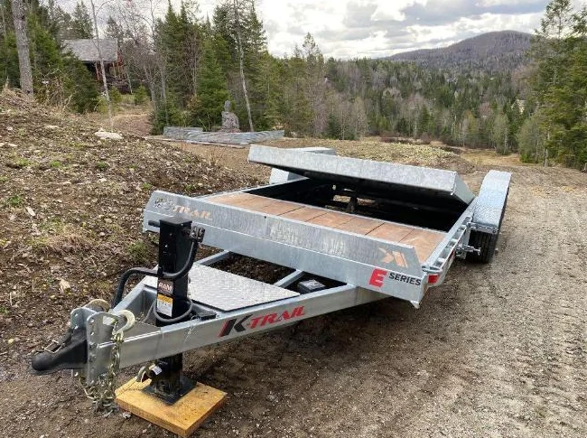 2024 REMORQUE PLATEFORME TILT GRAVITÉ 20' (16'+4'  )2×7000 lbs galvanisé K-Trail thumbnail 8