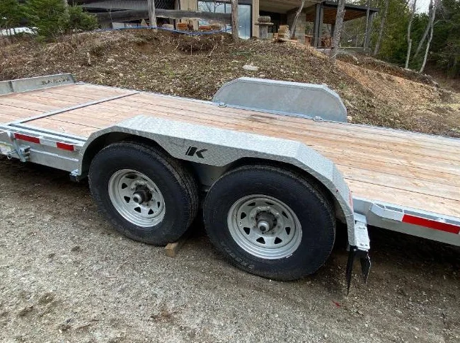 2024 REMORQUE PLATEFORME TILT GRAVITÉ 20' (16'+4'  )2×7000 lbs galvanisé K-Trail thumbnail 5