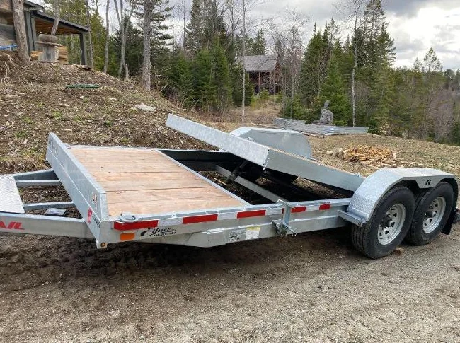 2024 REMORQUE PLATEFORME TILT GRAVITÉ 20' (16'+4'  )2×7000 lbs galvanisé K-Trail thumbnail 9