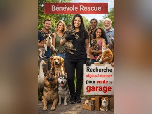 Recherche objets à donner pour future vente de garage pour les animaux dans le besoin