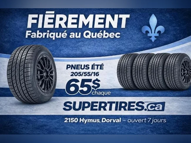 PNEUS ÉTÉ en stock 205/55/16 - 65$ chaque