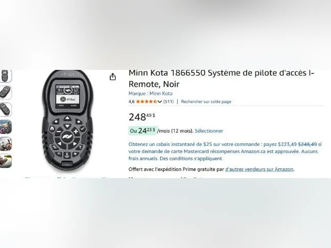 Minn Kota 1866550 Système de pilote d'accès I-Remote