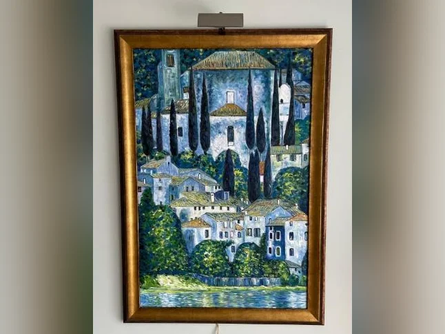 Tableau/ toile/peinture: Gustav Klimt, Église de Cassone - 1913