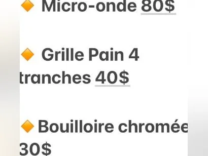Petits Électroménagers de la cuisine : 1 Grille-Pain, 1 Bouilloire, 1 Micro-Onde thumbnail 4
