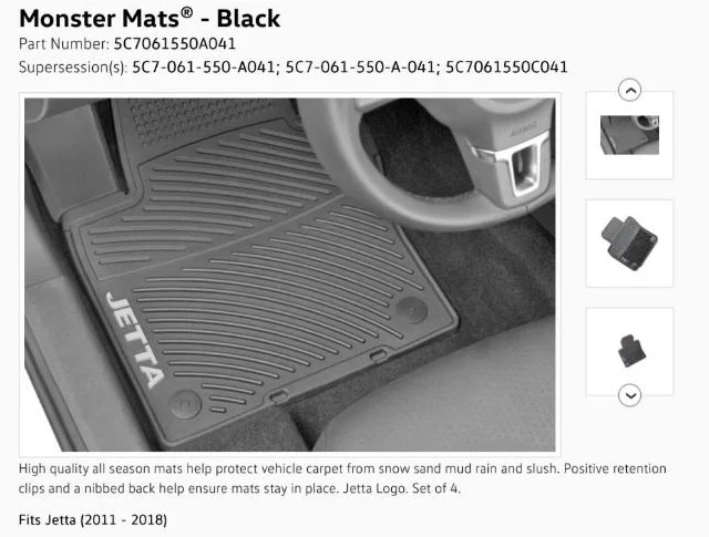 Tapis Monster et Cargoliner pour Jetta 2011-2018 thumbnail 3