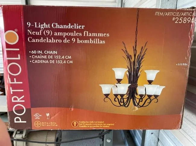 9 bulb chandelier