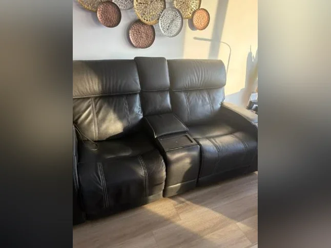 causeuse et chaise électrique en similicuir