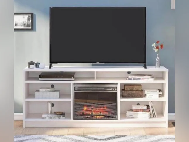 Meuble de tv 58" avec foyer électrique NEUF DANS LA BOITE