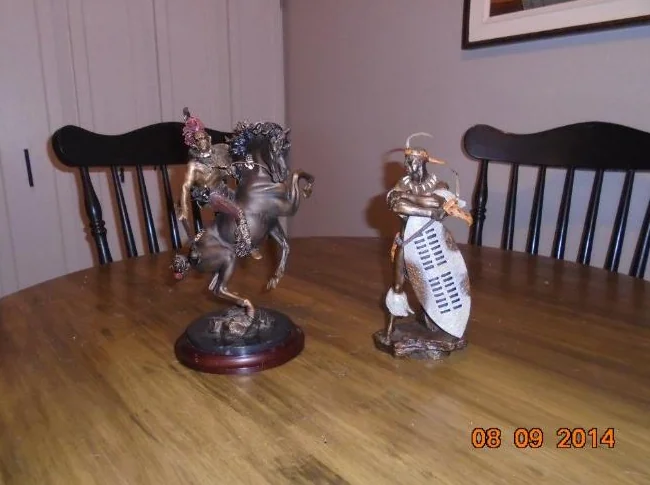 2 SCULTURES MÉTAL TRÈS LOURD