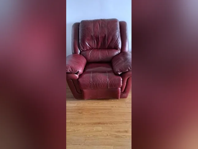 2 fauteuils en cuir basculant