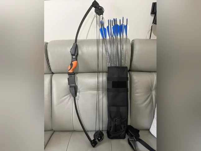 Arc de pratique avec 12 flèches en carbone
