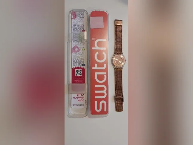 Montre Swatch Skin pour femme - rose doré thumbnail 3