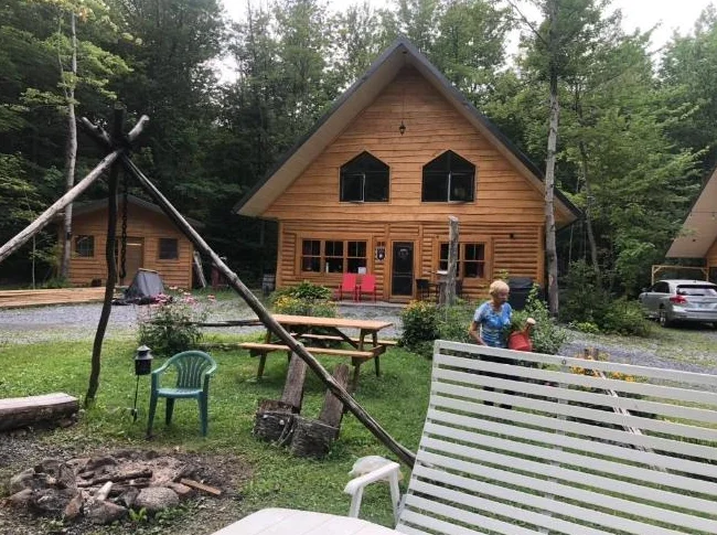 chalet à louer en bois rond