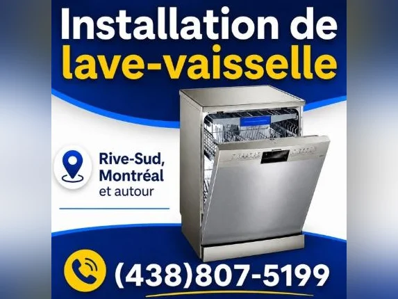 Installation lave-vaisselle,hotte,micro-onde hotte,frigidaire,laveuse-secheuse,électroménager