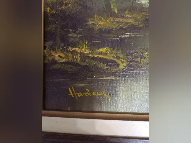 Peinture huile sur toile - W. H. Harlock (circa 1900-1910) thumbnail 2