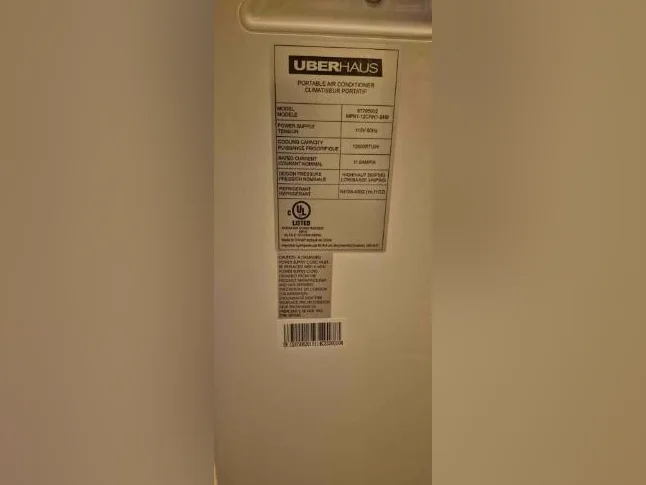 Air climatisé climatiseur portable portatif Uberhauss 12 000 BTU air conditioner AC thumbnail 3