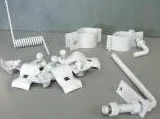 2 Quincailleries pour barrières de clôture pour piscine fermeture automatique, blanc, acier