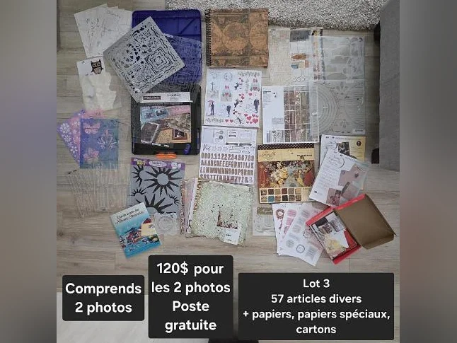Divers lots scrapbooking, prix sur photo, peut poster si besoin voir description thumbnail 3