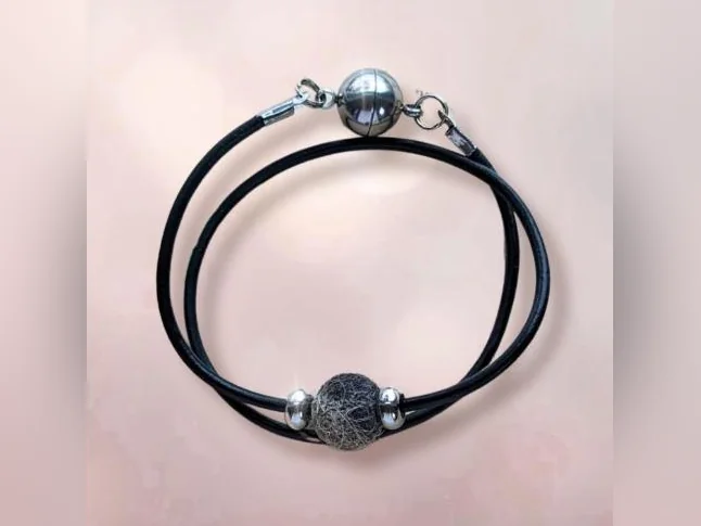 Souvenir, bijoux, bracelet créé avec les poils de votre chat ou chien thumbnail 3