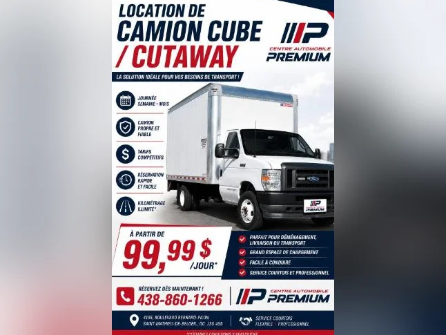 🚛🚗LOCATION DISPONIBLE ! Camion cube / mini-fourgonnette / automobile / remorque thumbnail 3
