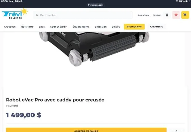 Robot Hayward pour piscine creusée avec charriot de transport thumbnail 5