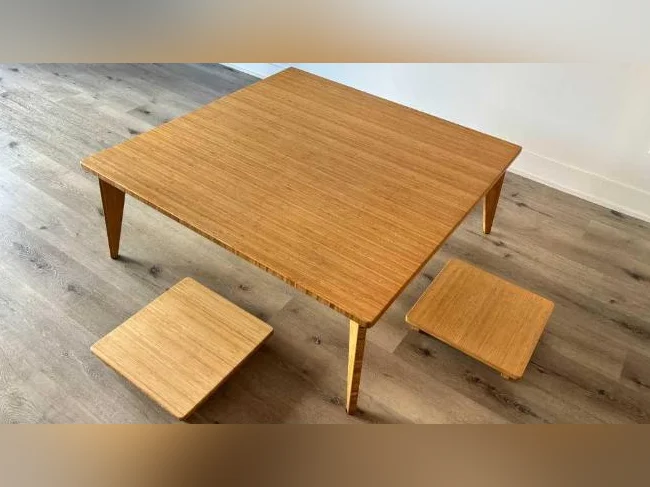 TABLE JAPONAISE EN BAMBOU - EXCLUSIVITÉ - COMME NEUF thumbnail 4