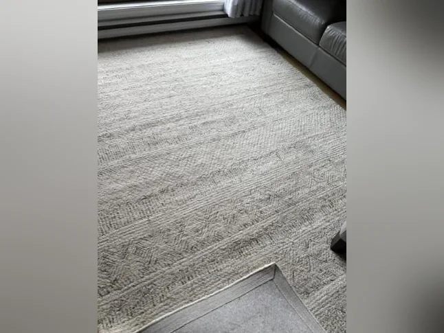 Tapis Salon laine écrue/gris pâle 9pieds X6pieds